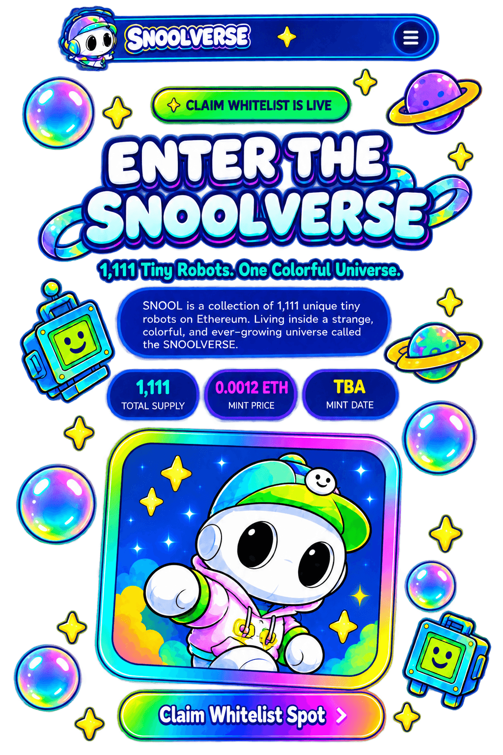 Enter the SNOOLVERSE — hero section